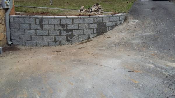 concrete retaining wall asheville nc